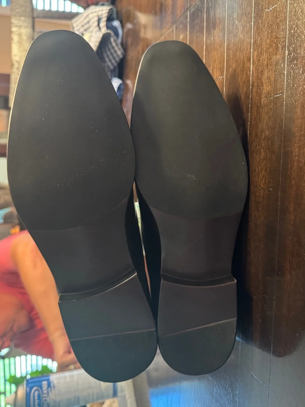 Kenneth Cole Black Leather Cap-Toe Lace-Up Oxfords